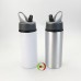 650ml Aluminum  Water Bottle with Straw Top 6pcs/Pack